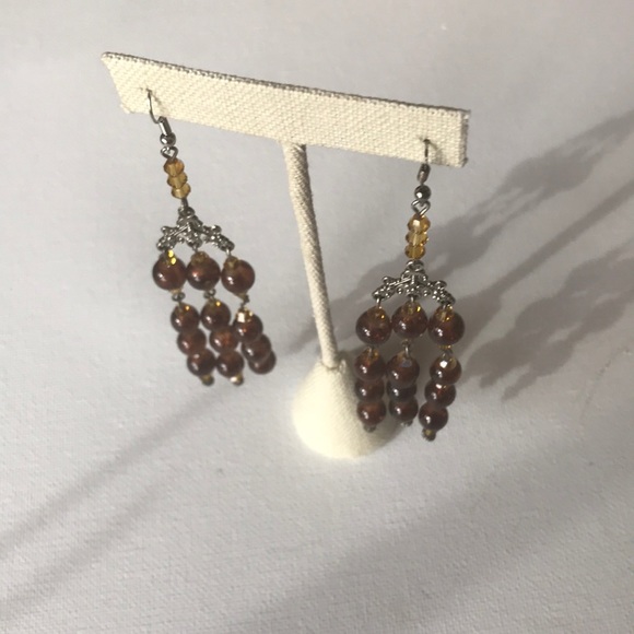 Brown Earrings by Capture - Picture 1 of 3